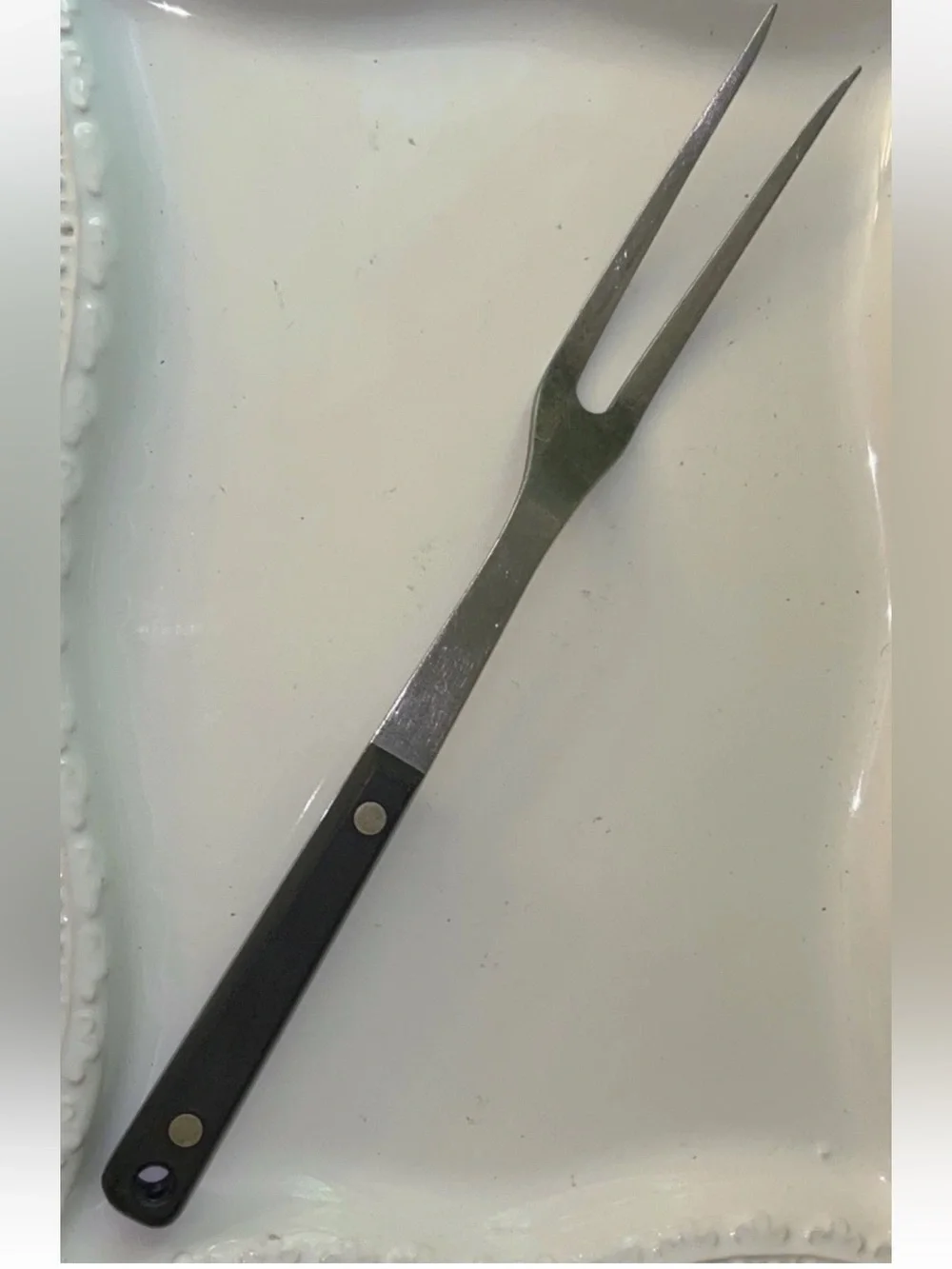 Ekco Flint Stainless Vanadium USA Meat Carving Fork 11.5 inches